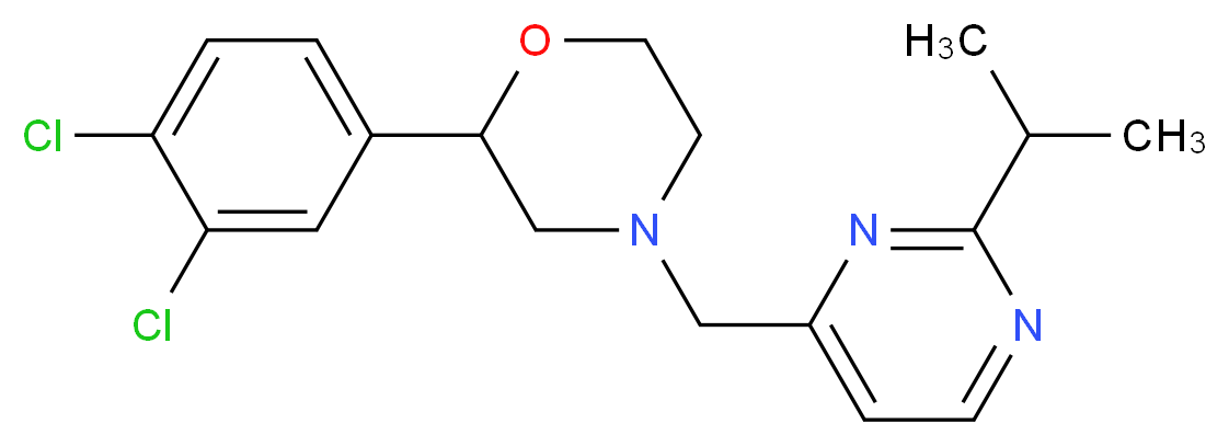 2-(3,4-dichlorophenyl)-4-[(2-isopropylpyrimidin-4-yl)methyl]morpholine_分子结构_CAS_)