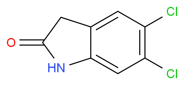 5,6-dichloro-2,3-dihydro-1H-indol-2-one_分子结构_CAS_71293-59-9