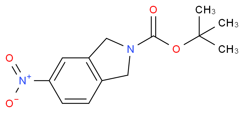 TERT-BUTYL 5-NITROISOINDOLINE-2-CARBOXYLATE_分子结构_CAS_400727-63-1)