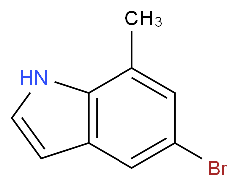 5-bromo-7-methyl-1H-indole_分子结构_CAS_15936-81-9