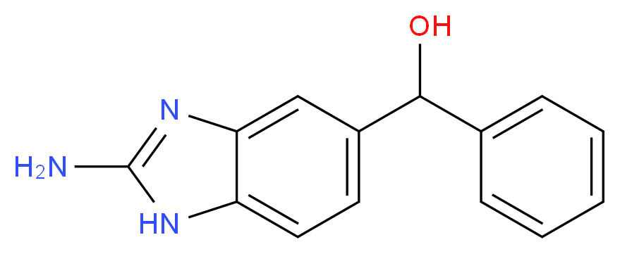 2-Amino-5(6)-[α-hydroxybenzyl]benzimidazole_分子结构_CAS_75501-05-2)