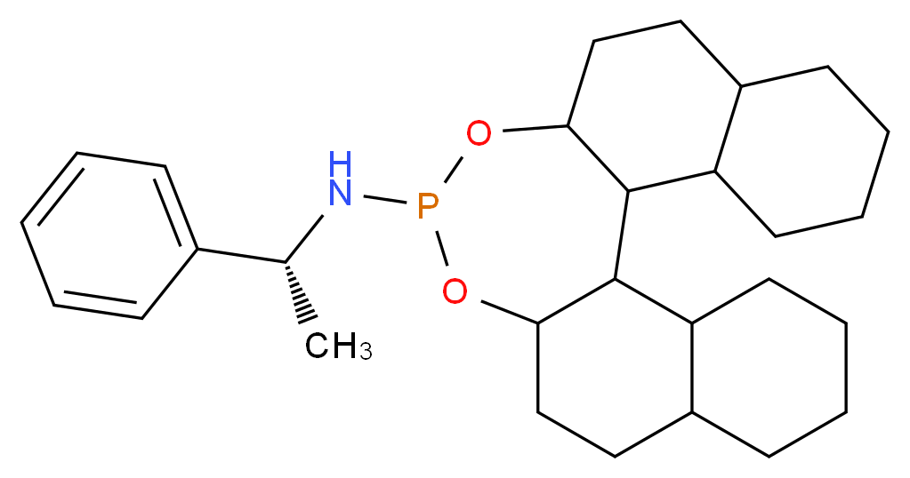 N-[(1R)-1-phenylethyl]-12,14-dioxa-13-phosphapentacyclo[13.8.0.0<sup>2</sup>,<sup>1</sup><sup>1</sup>.0<sup>3</sup>,<sup>8</sup>.0<sup>1</sup><sup>8</sup>,<sup>2</sup><sup>3</sup>]tricosan-13-amine_分子结构_CAS_422509-53-3