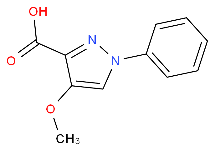 4-methoxy-1-phenyl-1H-pyrazole-3-carboxylic acid_分子结构_CAS_956436-97-8