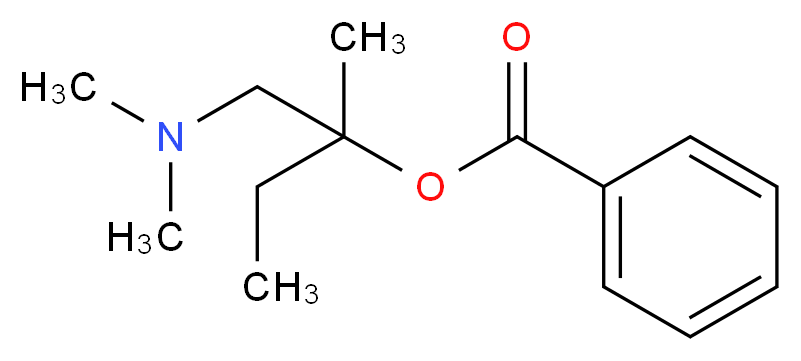 1-(dimethylamino)-2-methylbutan-2-yl benzoate_分子结构_CAS_644-26-8