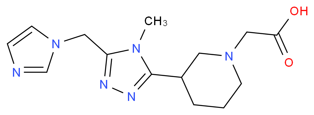 {3-[5-(1H-imidazol-1-ylmethyl)-4-methyl-4H-1,2,4-triazol-3-yl]piperidin-1-yl}acetic acid_分子结构_CAS_)
