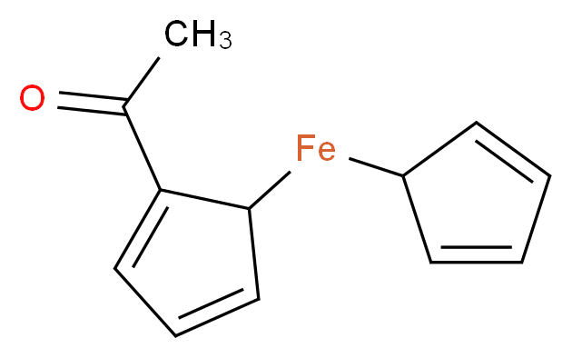 (2-acetylcyclopenta-2,4-dien-1-yl)(cyclopenta-2,4-dien-1-yl)iron_分子结构_CAS_1271-55-2