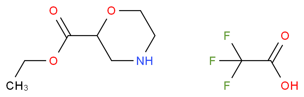 Ethyl morpholine-2-carboxylate trifluoroacetic acid_分子结构_CAS_1111640-52-8)