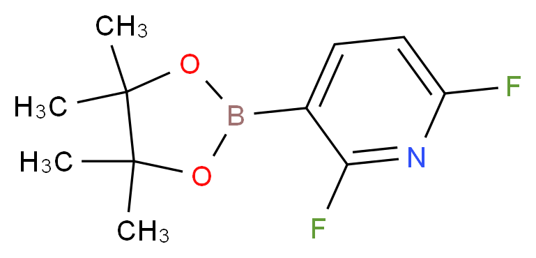 2,6-二氟吡啶-3-硼酸频哪醇酯_分子结构_CAS_1072945-00-6)