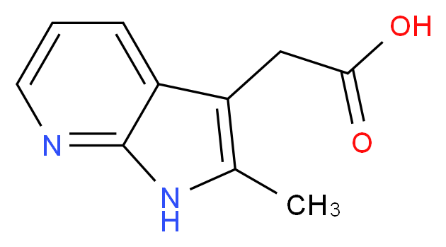 2-{2-methyl-1H-pyrrolo[2,3-b]pyridin-3-yl}acetic acid_分子结构_CAS_7546-50-1
