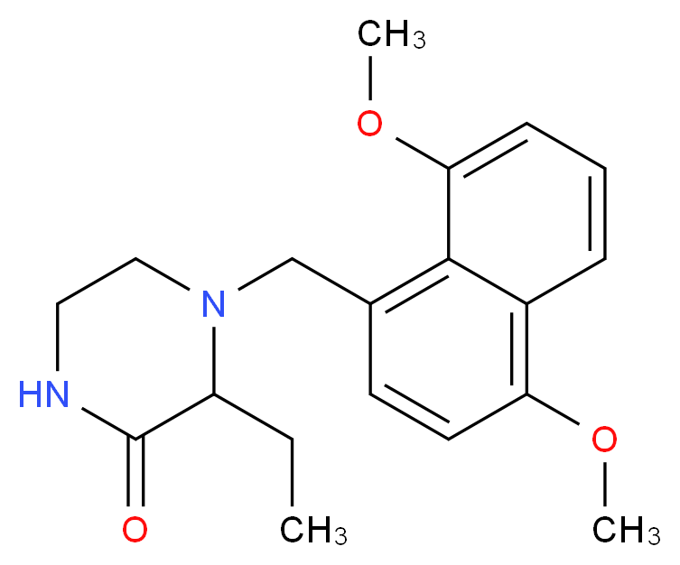 4-[(4,8-dimethoxy-1-naphthyl)methyl]-3-ethylpiperazin-2-one_分子结构_CAS_)