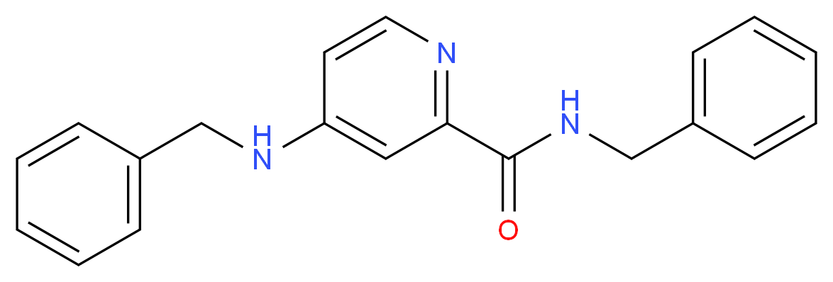 N-benzyl-4-(benzylamino)pyridine-2-carboxamide_分子结构_CAS_913836-29-0