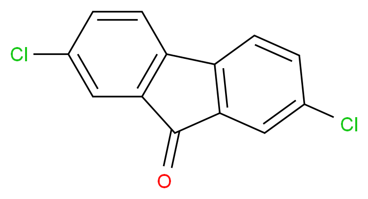 2,7-dichloro-9H-fluoren-9-one_分子结构_CAS_6297-11-6