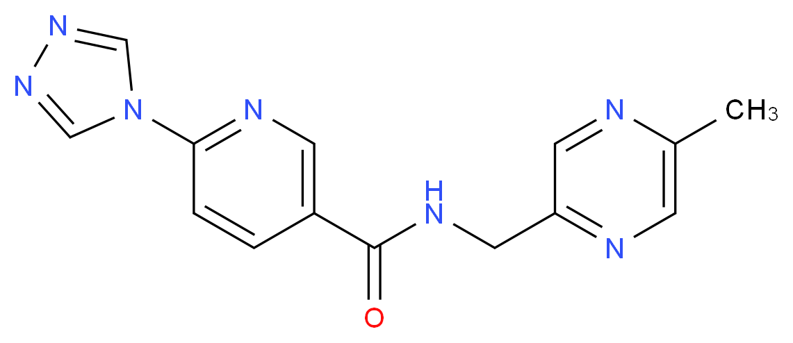 N-[(5-methylpyrazin-2-yl)methyl]-6-(4H-1,2,4-triazol-4-yl)nicotinamide_分子结构_CAS_)