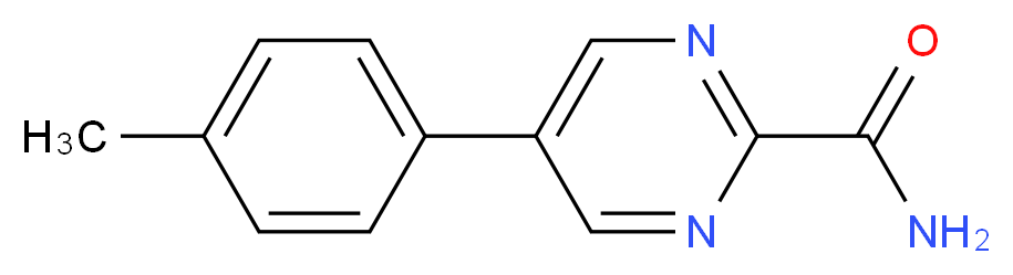 5-(4-methylphenyl)pyrimidine-2-carboxamide_分子结构_CAS_31408-17-0