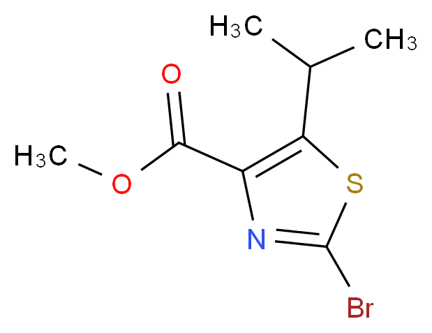 Methyl 2-bromo-5-isopropylthiazole-4-carboxylate_分子结构_CAS_81569-28-0)