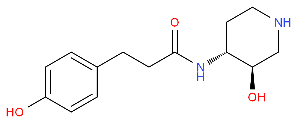 3-(4-hydroxyphenyl)-N-[(3R*,4R*)-3-hydroxypiperidin-4-yl]propanamide_分子结构_CAS_)