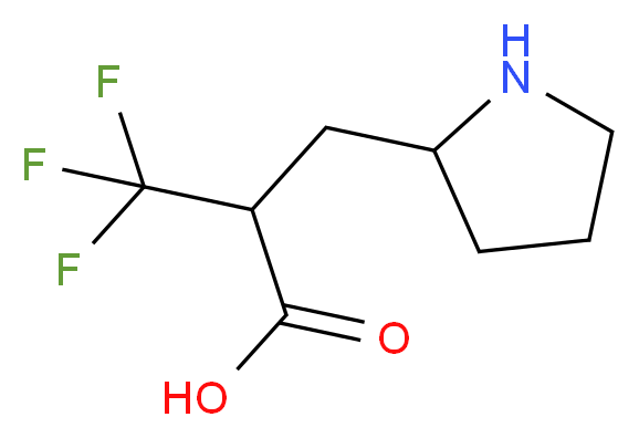 3,3,3-trifluoro-2-(pyrrolidin-2-ylmethyl)propanoic acid_分子结构_CAS_480438-82-2