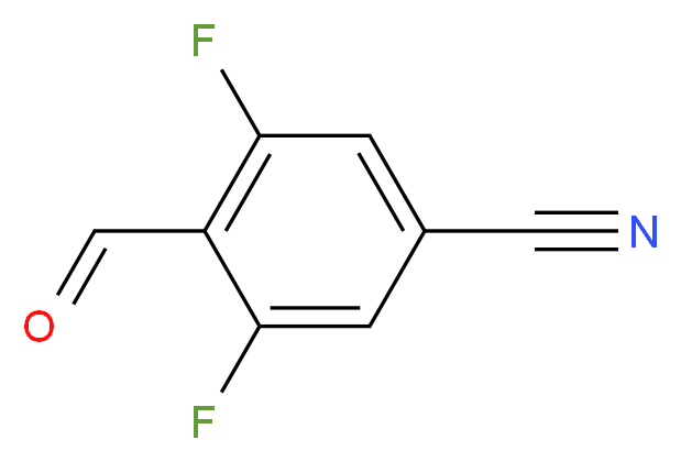 3,5-Difluoro-4-forMylbenzonitrile_分子结构_CAS_467442-15-5)