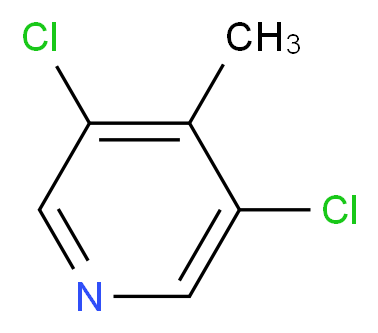 3,5-dichloro-4-methylpyridine_分子结构_CAS_100868-46-0