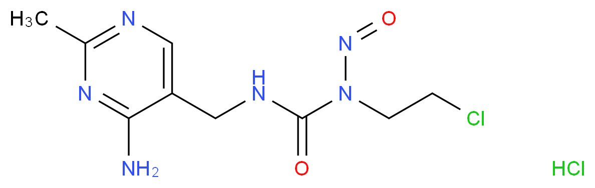 1-[(4-amino-2-methylpyrimidin-5-yl)methyl]-3-(2-chloroethyl)-3-nitrosourea hydrochloride_分子结构_CAS_55661-38-6