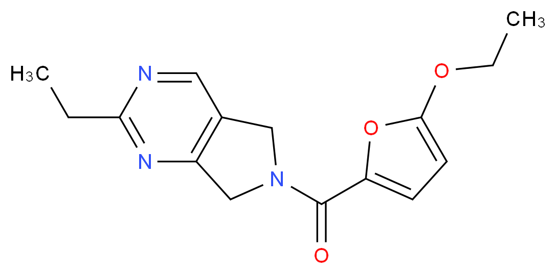 6-(5-ethoxy-2-furoyl)-2-ethyl-6,7-dihydro-5H-pyrrolo[3,4-d]pyrimidine_分子结构_CAS_)
