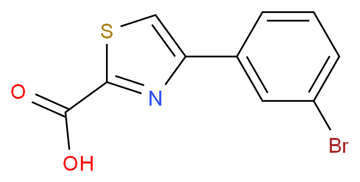 4-(3-bromophenyl)-1,3-thiazole-2-carboxylic acid_分子结构_CAS_808128-00-9