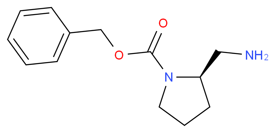 (R)-1-Cbz-2-(Aminomethyl)pyrrolidine_分子结构_CAS_1187931-23-2)