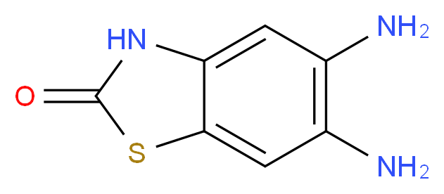 5,6-diamino-2,3-dihydro-1,3-benzothiazol-2-one_分子结构_CAS_120791-35-7