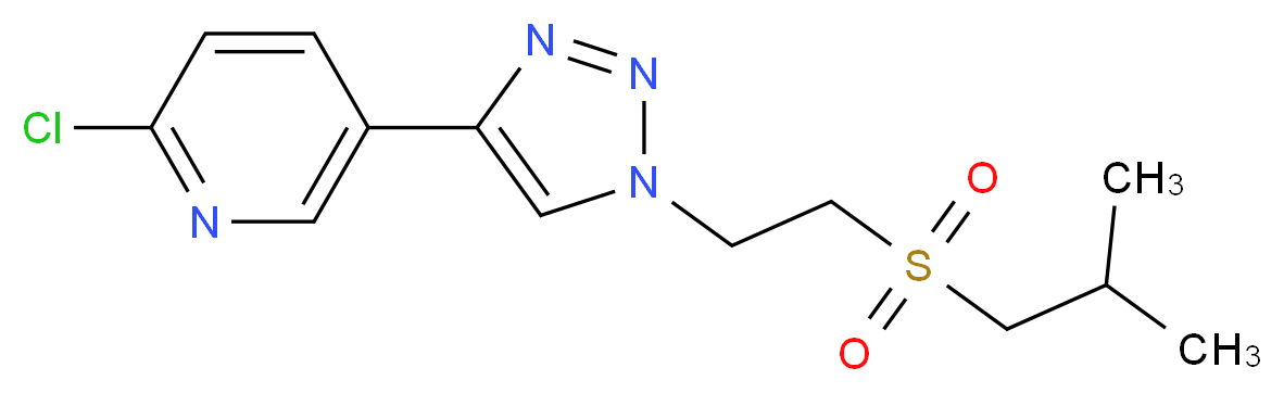 2-chloro-5-{1-[2-(isobutylsulfonyl)ethyl]-1H-1,2,3-triazol-4-yl}pyridine_分子结构_CAS_)