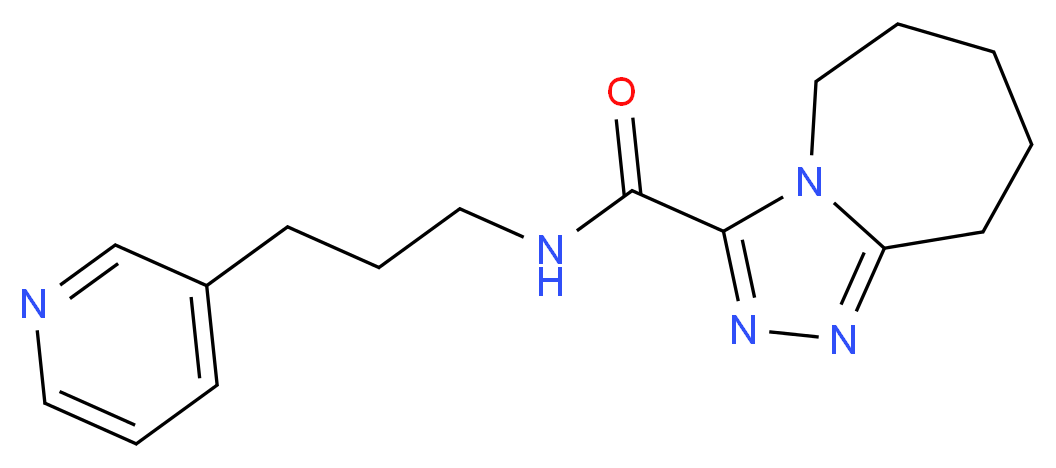 N-(3-pyridin-3-ylpropyl)-6,7,8,9-tetrahydro-5H-[1,2,4]triazolo[4,3-a]azepine-3-carboxamide_分子结构_CAS_)