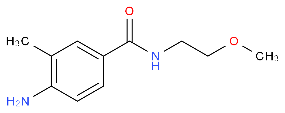 4-amino-N-(2-methoxyethyl)-3-methylbenzamide_分子结构_CAS_926190-47-8)