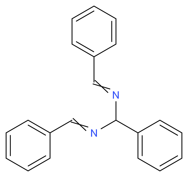 {phenyl[(phenylmethylidene)amino]methyl}(phenylmethylidene)amine_分子结构_CAS_92-29-5