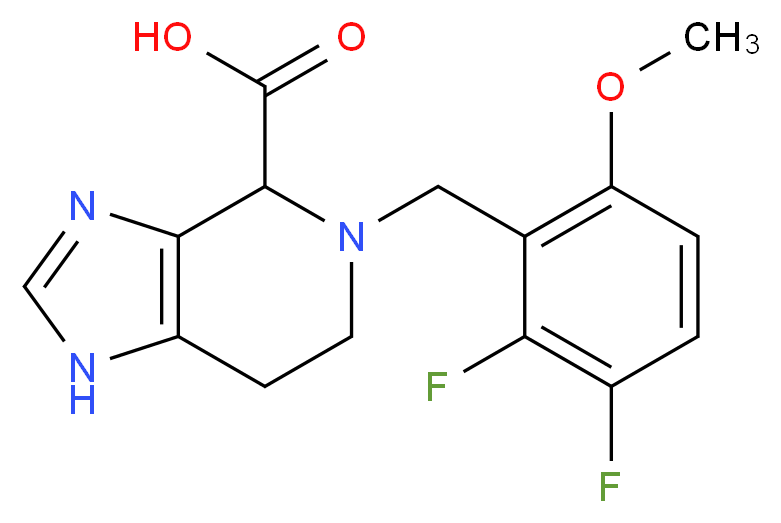 5-(2,3-difluoro-6-methoxybenzyl)-4,5,6,7-tetrahydro-1H-imidazo[4,5-c]pyridine-4-carboxylic acid_分子结构_CAS_)