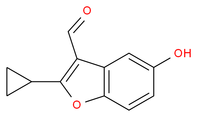 2-Cyclopropyl-5-hydroxy-1-benzofuran-3-carbaldehyde_分子结构_CAS_)