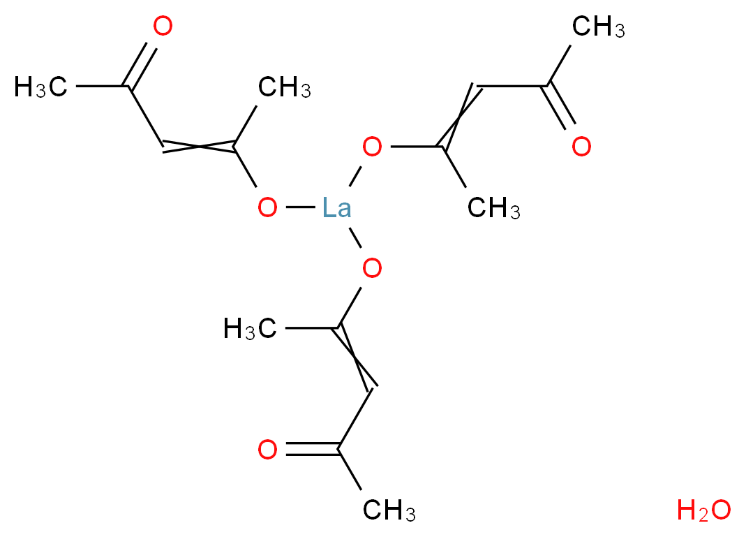 乙酰丙酮镧(III) 水合物_分子结构_CAS_64424-12-0)