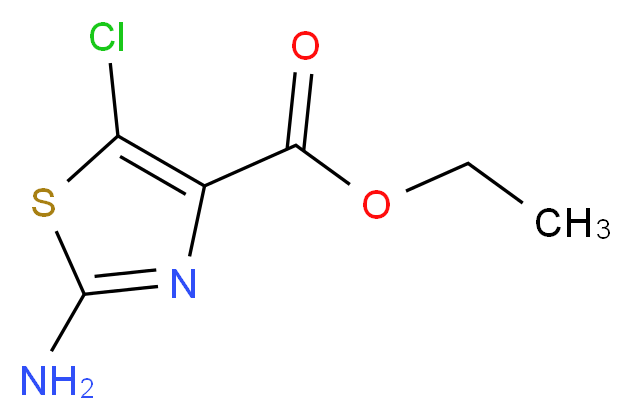 2-Amino-5-chloro-thiazole-4-carboxylic acid ethyl ester_分子结构_CAS_136539-01-0)