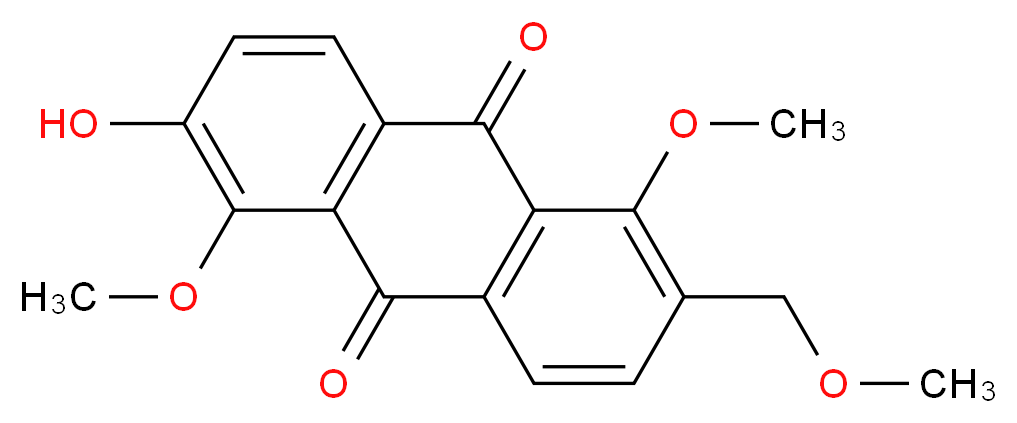 1,5,15-Tri-O-methylmorindol_分子结构_CAS_942609-65-6)