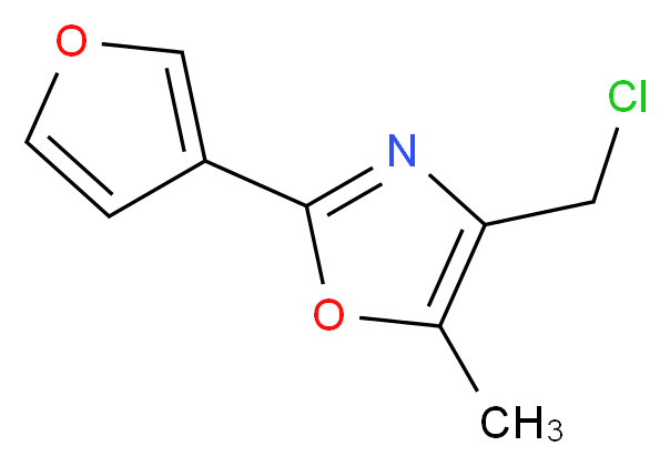 4-Chloromethyl-5-methyl-2-(furan-3-yl)oxazole 95%_分子结构_CAS_)