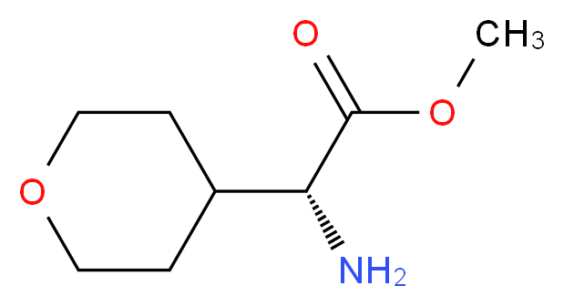 (R)-AMINO-(TETRAHYDRO-PYRAN-4-YL)-ACETIC ACID METHYL ESTER_分子结构_CAS_871301-35-8)