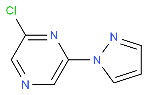 2-chloro-6-(1H-pyrazol-1-yl)pyrazine_分子结构_CAS_642459-09-4