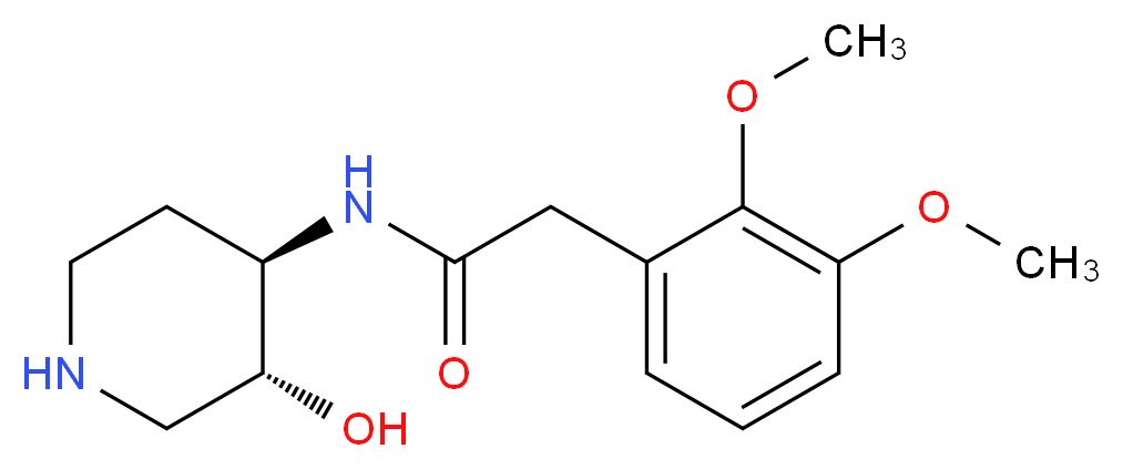 2-(2,3-dimethoxyphenyl)-N-[(3R*,4R*)-3-hydroxypiperidin-4-yl]acetamide_分子结构_CAS_)
