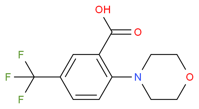 2-(morpholin-4-yl)-5-(trifluoromethyl)benzoic acid_分子结构_CAS_865471-20-1