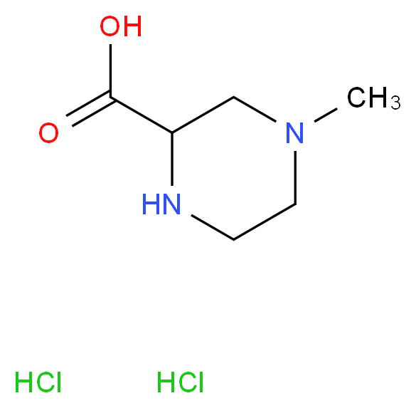 4-methylpiperazine-2-carboxylic acid dihydrochloride_分子结构_CAS_75944-99-9