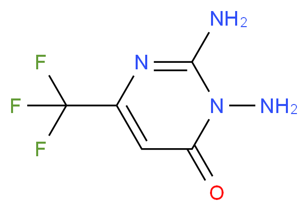 2,3-diamino-6-(trifluoromethyl)-3,4-dihydropyrimidin-4-one_分子结构_CAS_95095-71-9