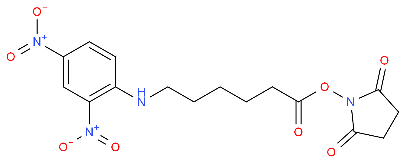 N-Succinimidyl N-(2,4-dinitrophenyl)-6-aminocaproate_分子结构_CAS_82321-04-8)