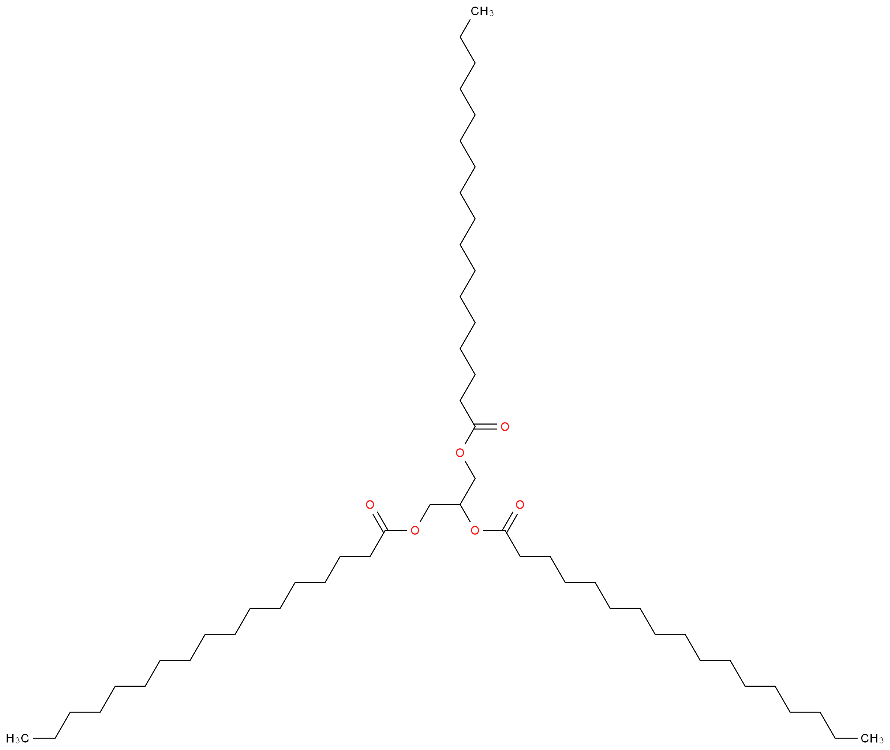 1,3-bis(heptadecanoyloxy)propan-2-yl heptadecanoate_分子结构_CAS_2438-40-6