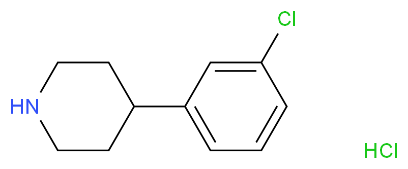 4-(3-Chlorophenyl)piperidine hydrochloride_分子结构_CAS_99329-70-1)