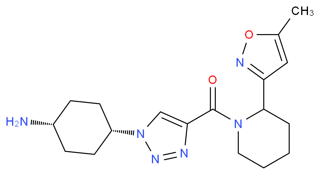[cis-4-(4-{[2-(5-methylisoxazol-3-yl)piperidin-1-yl]carbonyl}-1H-1,2,3-triazol-1-yl)cyclohexyl]amine_分子结构_CAS_)