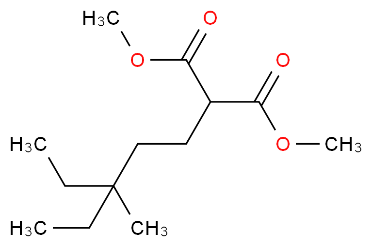 1,3-dimethyl 2-(3-ethyl-3-methylpentyl)propanedioate_分子结构_CAS_73049-73-7