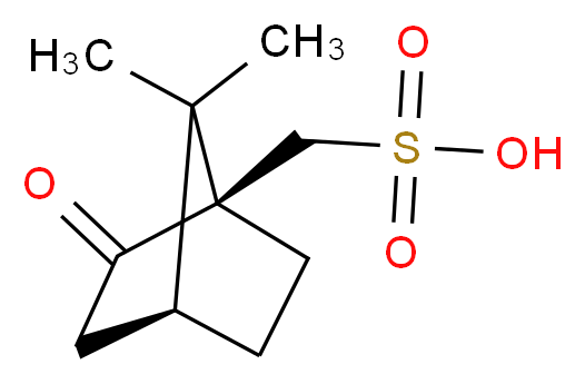 [(1R,4S)-7,7-dimethyl-2-oxobicyclo[2.2.1]heptan-1-yl]methanesulfonic acid_分子结构_CAS_35963-20-3